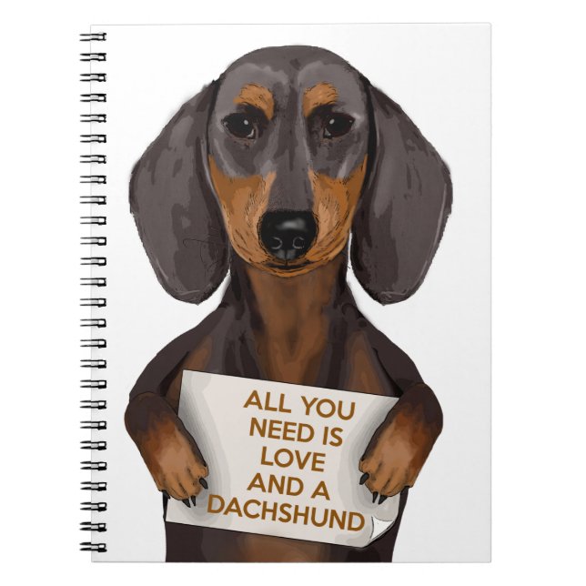 Kärlek och Dachshund Anteckningsbok (Framsidan)