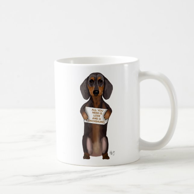Kärlek och Dachshund Kaffemugg (Höger)