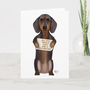 Kärlek och Dachshund Kort