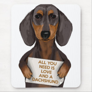 Kärlek och Dachshund Musmatta