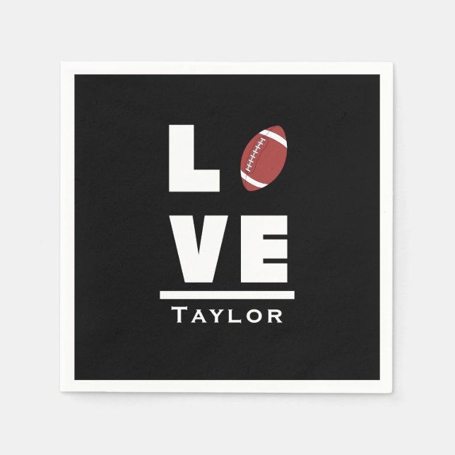 Kärlek och den amerikanska fotbollens Sportfantast Pappersservett (Framsidan)