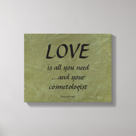 Kärlek och din kosmetolog canvastryck