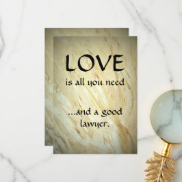 Kärlek och en Bra advokat Tack Kort