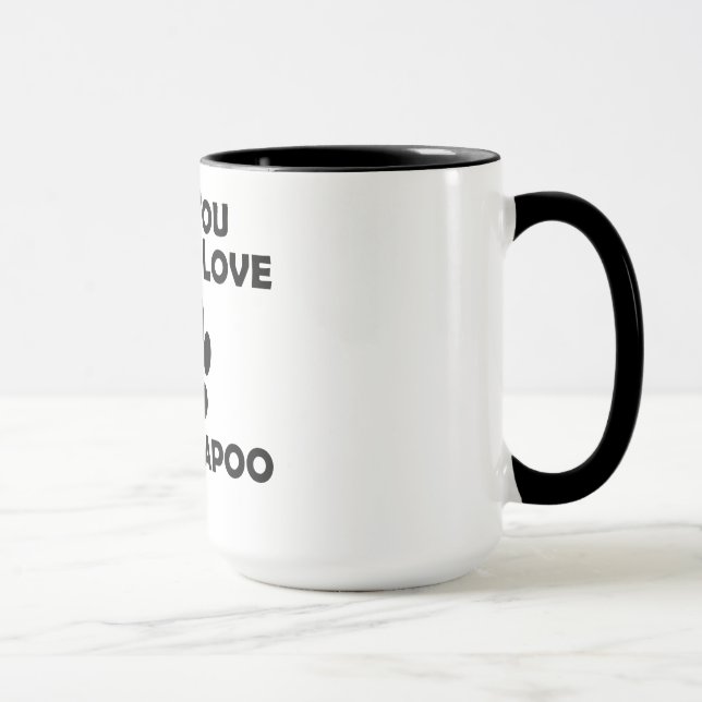 Kärlek och en Cockapoo Mugg (Höger)