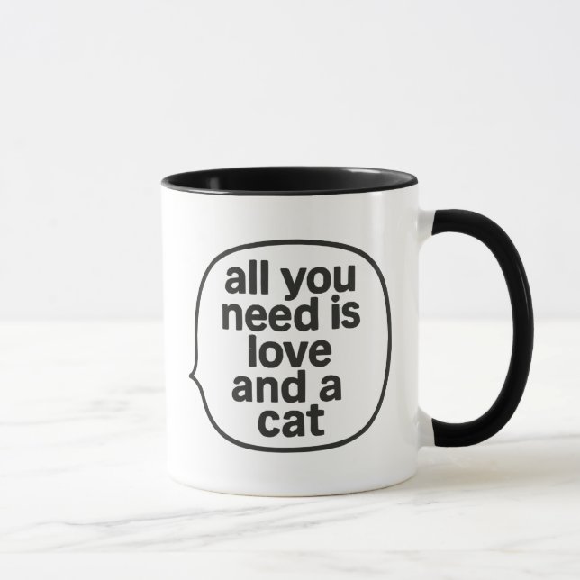 Kärlek och en katt mugg (Höger)