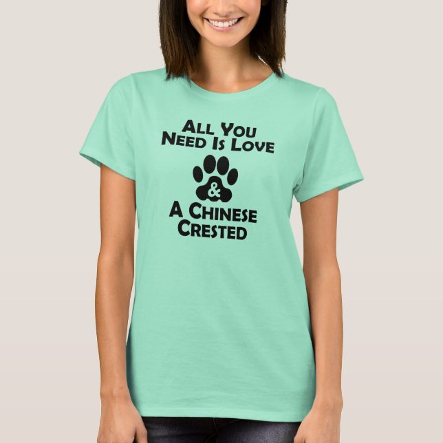 Kärlek och en kinesisk beklädnad t shirt (Framsida)