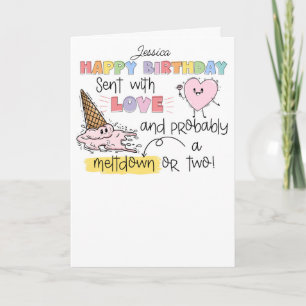 kärlek och en Meltdown glass ADHD Autism Kort