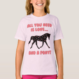 Kärlek och en ponny t-shirt