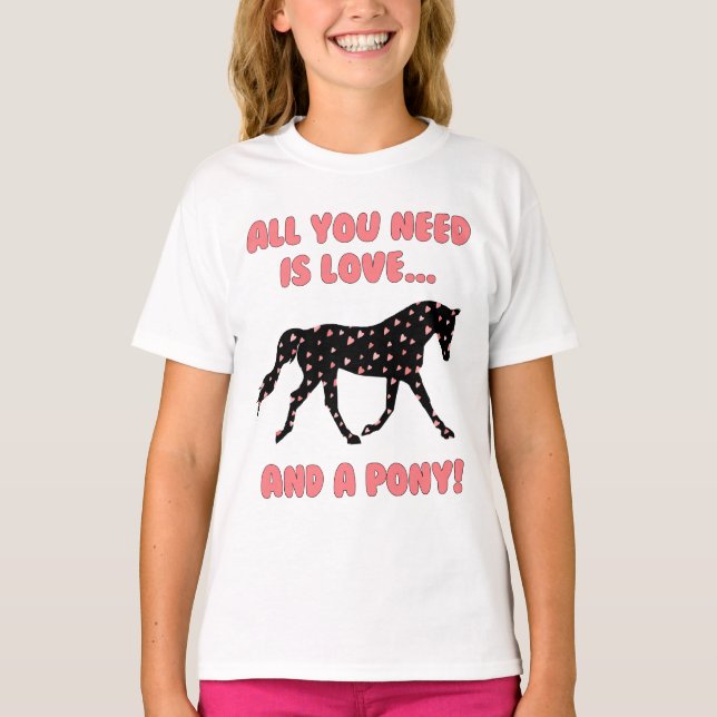 Kärlek och en ponny t-shirt (Framsida)