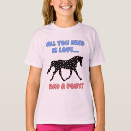 Kärlek och en ponny tee shirt