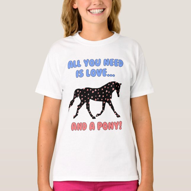 Kärlek och en ponny tee shirt (Framsida)