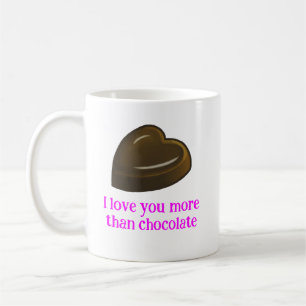 Kärlek och ett chokladhjärta kaffemugg