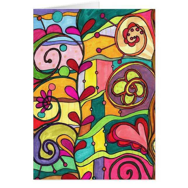 "kärlek och Färg" Illustration av Paisley i Paris™ Hälsningskort (Framsidan)