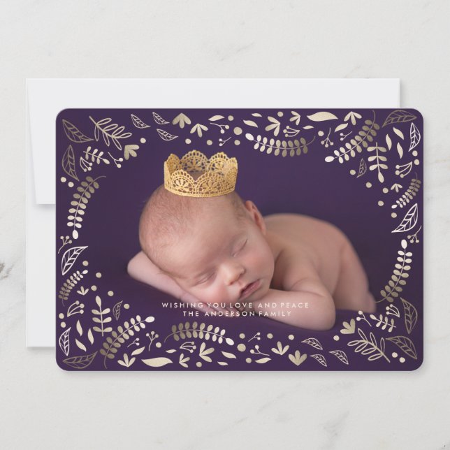 KÄRLEK OCH FRED BERRIES WREATH-Julkort Julkort (Framsida)