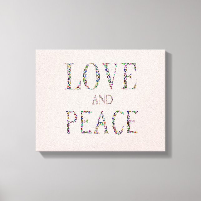 Kärlek och fred canvastryck (Framsida)