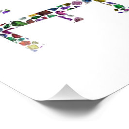 Kärlek och fred - Gemstone Lettering Design Fototryck