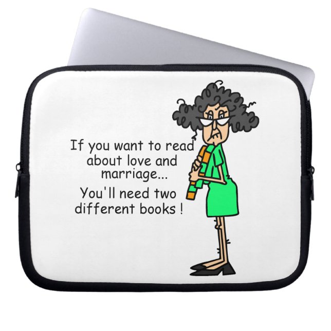 Kärlek- och giftermålhumor laptop sleeve (Framsidan)