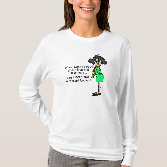 Kärlek- och giftermålhumor tee (Framsida)