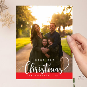 Kärlek och glädje, God Jul familjefoto Vykort