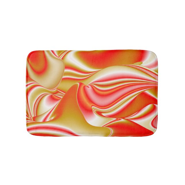 Kärlek och Guld Abstrakt 3D Rainbowart Badrumsmatta (Framsidan)