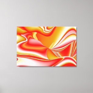 Kärlek och Guld Abstrakt 3D Rainbowart Canvastryck