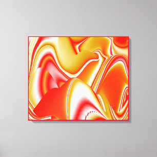 Kärlek och guld Abstrakt 3D Rainbowart Canvastryck