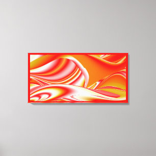 Kärlek och guld Abstrakt 3D Rainbowart Canvastryck