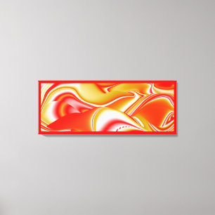 Kärlek och Guld Abstrakt 3D Rainbowart Canvastryck
