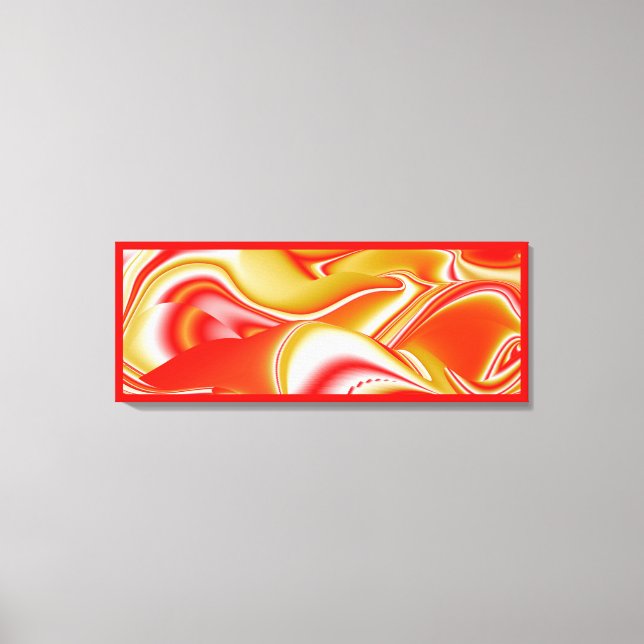 Kärlek och Guld Abstrakt 3D Rainbowart Canvastryck (Framsida)