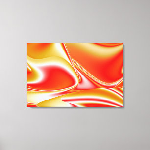 Kärlek och Guld Abstrakt 3D Rainbowart Canvastryck