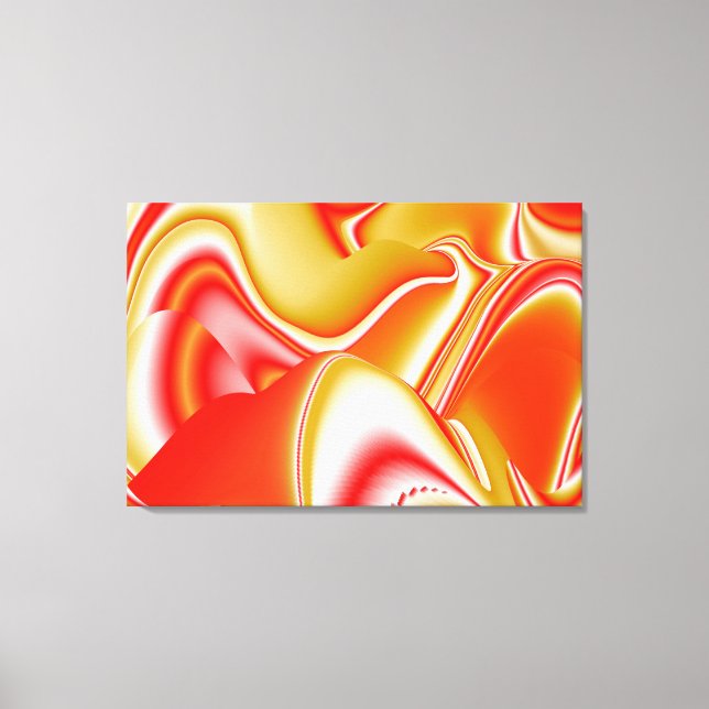 Kärlek och Guld Abstrakt 3D Rainbowart Canvastryck (Framsida)