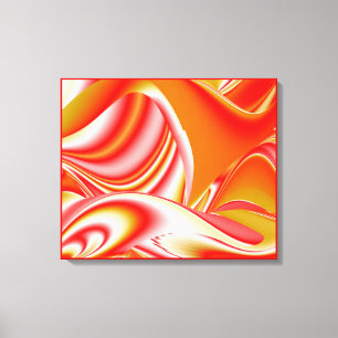 Kärlek och guld Abstrakt 3D Rainbowart Canvastryck