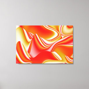 Kärlek och Guld Abstrakt 3D Rainbowart Canvastryck