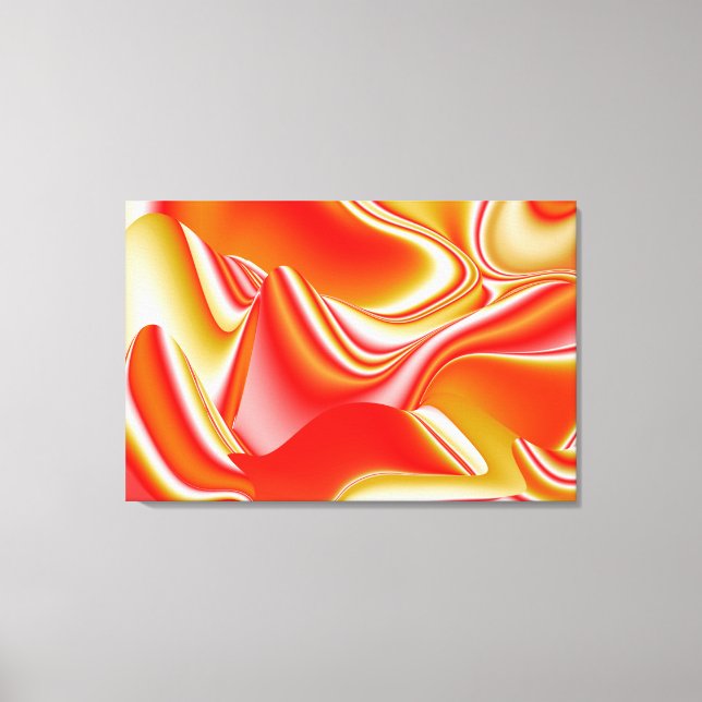 Kärlek och Guld Abstrakt 3D Rainbowart Canvastryck (Framsida)