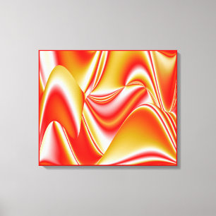 Kärlek och guld Abstrakt 3D Rainbowart Canvastryck