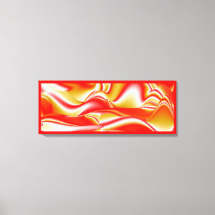 Kärlek och Guld Abstrakt 3D Rainbowart Canvastryck