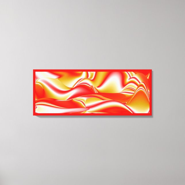 Kärlek och Guld Abstrakt 3D Rainbowart Canvastryck (Framsida)
