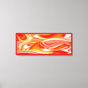 Kärlek och Guld Abstrakt 3D Rainbowart Canvastryck