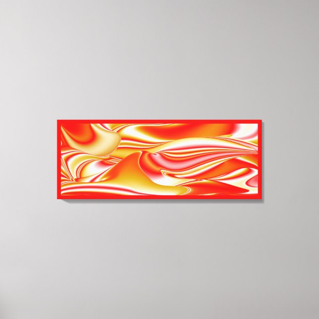 Kärlek och Guld Abstrakt 3D Rainbowart Canvastryck (Framsida)