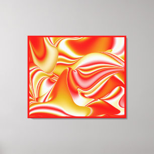 Kärlek och Guld Abstrakt 3D Rainbowart Canvastryck