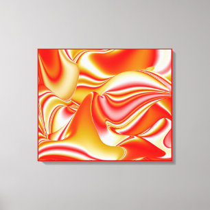 Kärlek och guld Abstrakt 3D Rainbowart Canvastryck