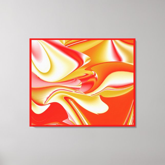 Kärlek och Guld Abstrakt 3D Rainbowart Canvastryck (Framsida)