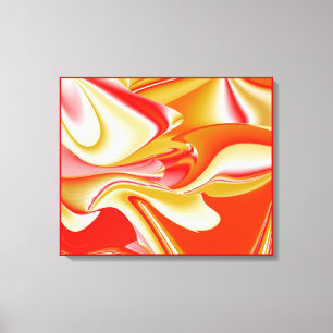 Kärlek och guld Abstrakt 3D Rainbowart Canvastryck