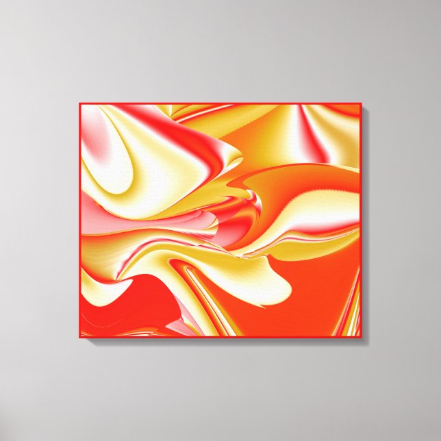 Kärlek och guld Abstrakt 3D Rainbowart Canvastryck (Framsida)