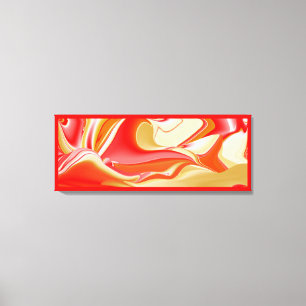Kärlek och Guld Abstrakt 3D Rainbowart Canvastryck