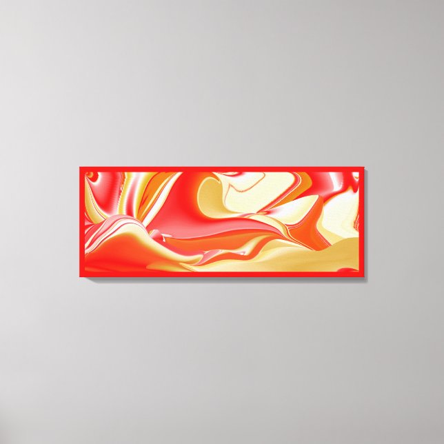 Kärlek och Guld Abstrakt 3D Rainbowart Canvastryck (Framsida)