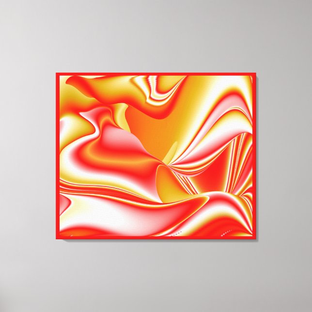 Kärlek och Guld Abstrakt 3D Rainbowart Canvastryck (Framsida)