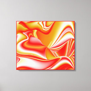 Kärlek och guld Abstrakt 3D Rainbowart Canvastryck