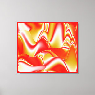 Kärlek och Guld Abstrakt 3D Rainbowart Canvastryck