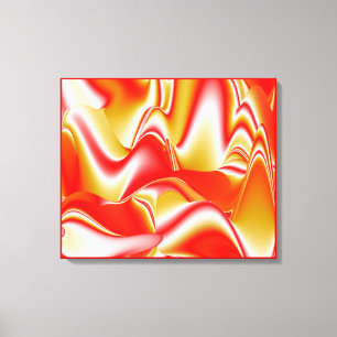 Kärlek och guld Abstrakt 3D Rainbowart Canvastryck